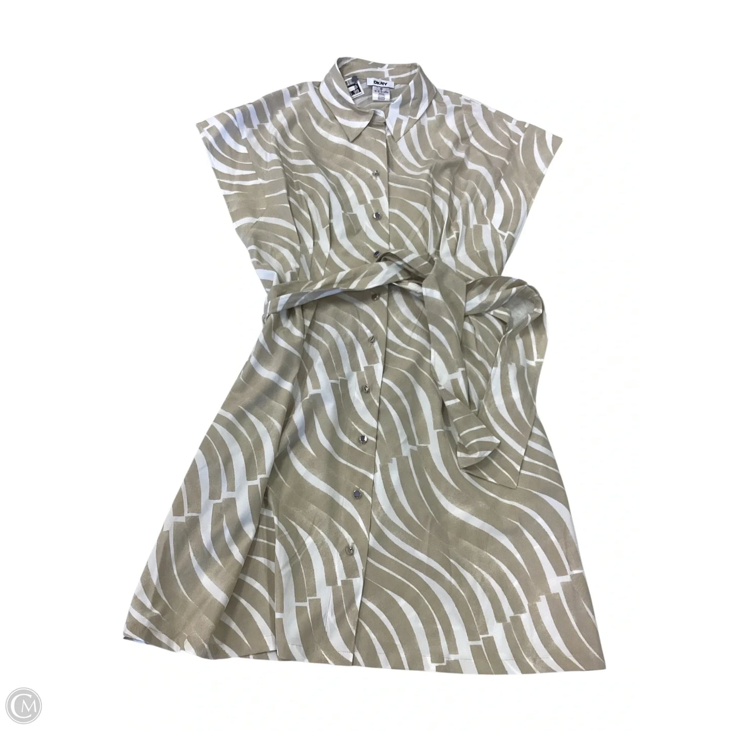 Dress Casual Short By Dkny In Tan & White, Size: 12