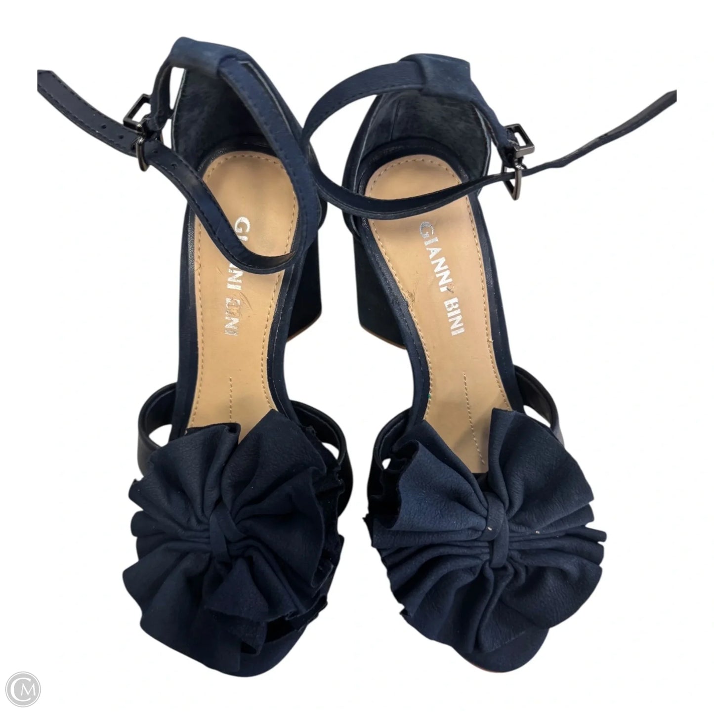 Sandals Heels Block By Gianni Bini In Navy, Size: 5.5