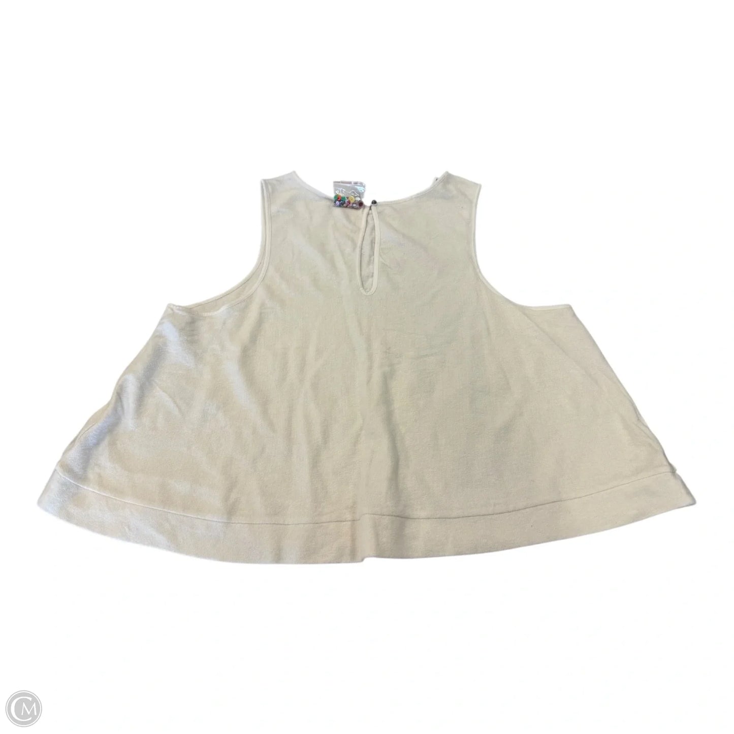 Top Sleeveless By Anthropologie In Cream, Size: Xl