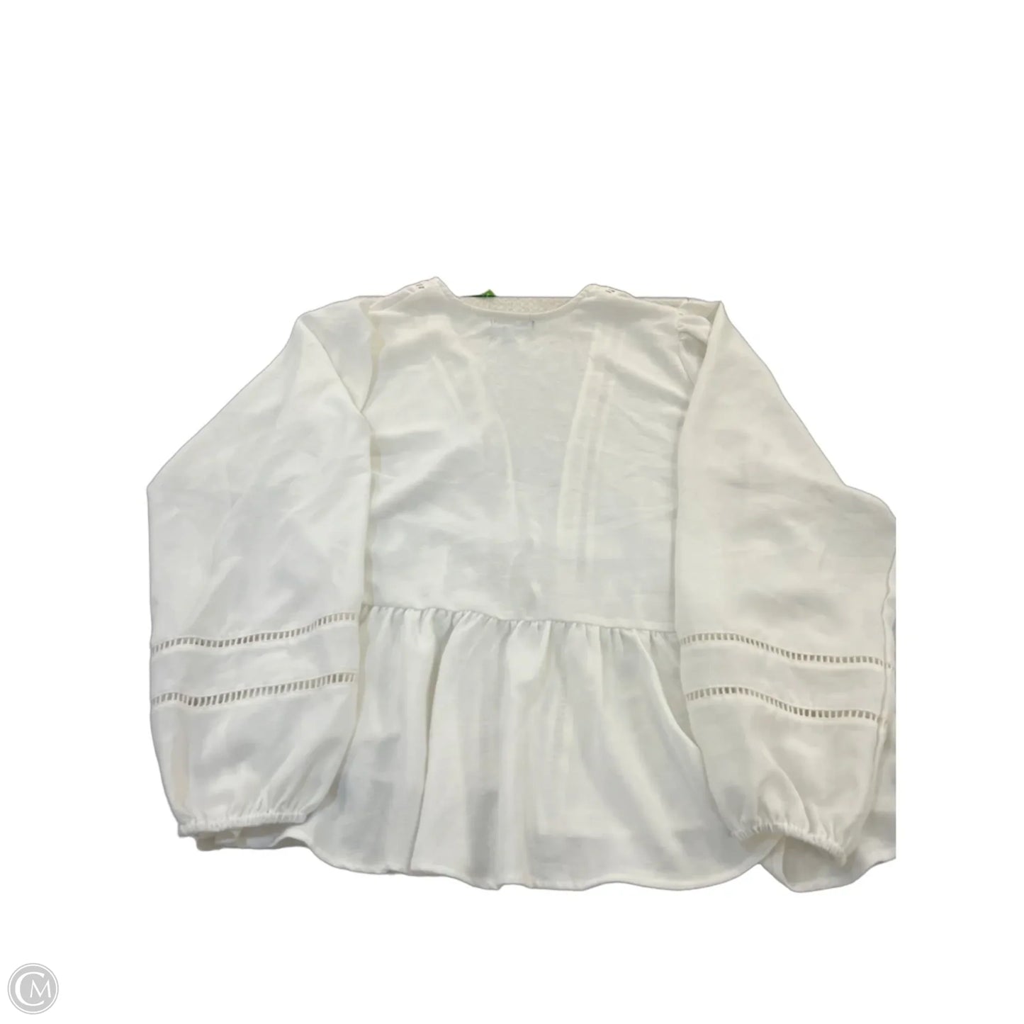 Blouse Long Sleeve By Torrid In White, Size: L