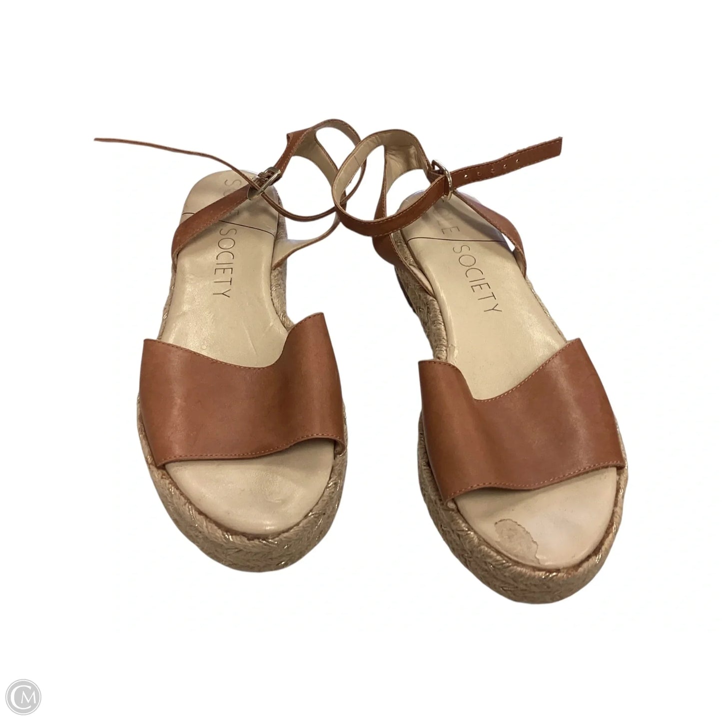 Sandals Heels Block By Sole Society In Brown, Size: 10