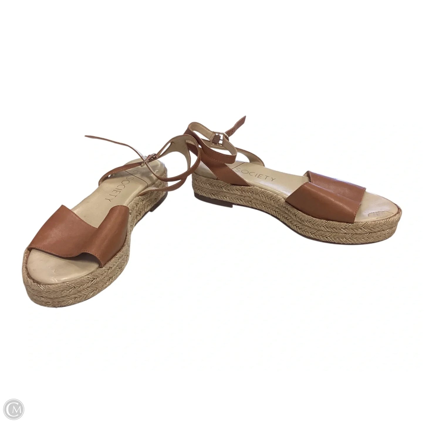 Sandals Heels Block By Sole Society In Brown, Size: 10