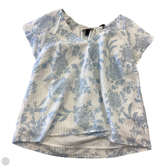 Top Short Sleeve By Universal Thread In Blue & White, Size: S
