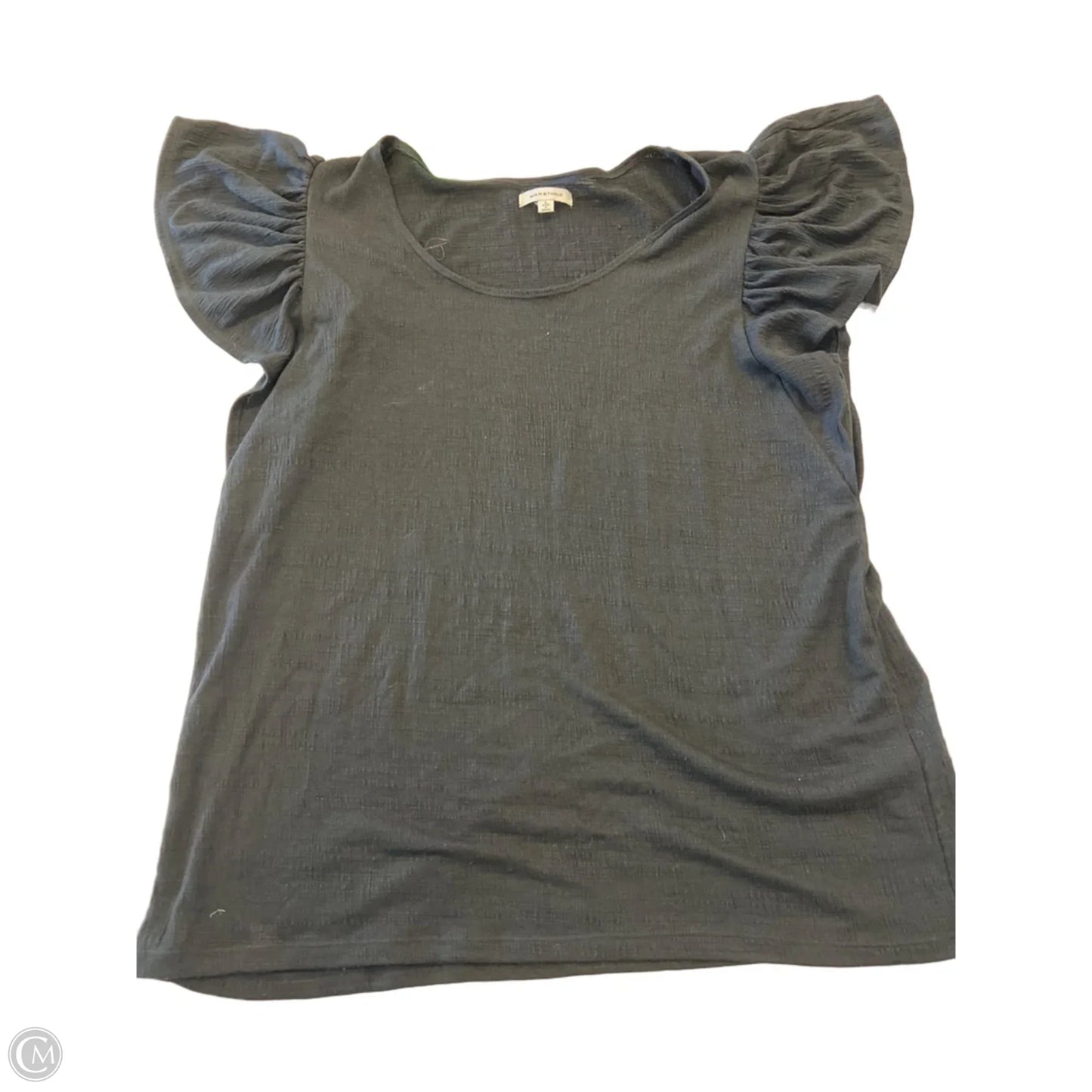 Top Short Sleeve By Max Studio In Black, Size: L