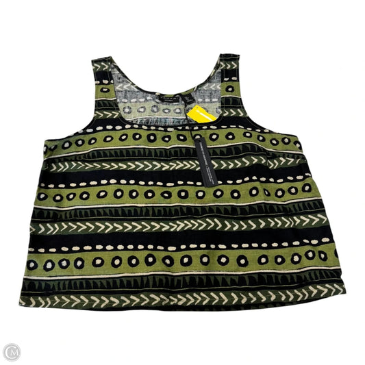 Top Sleeveless By Tahari In Green, Size: L