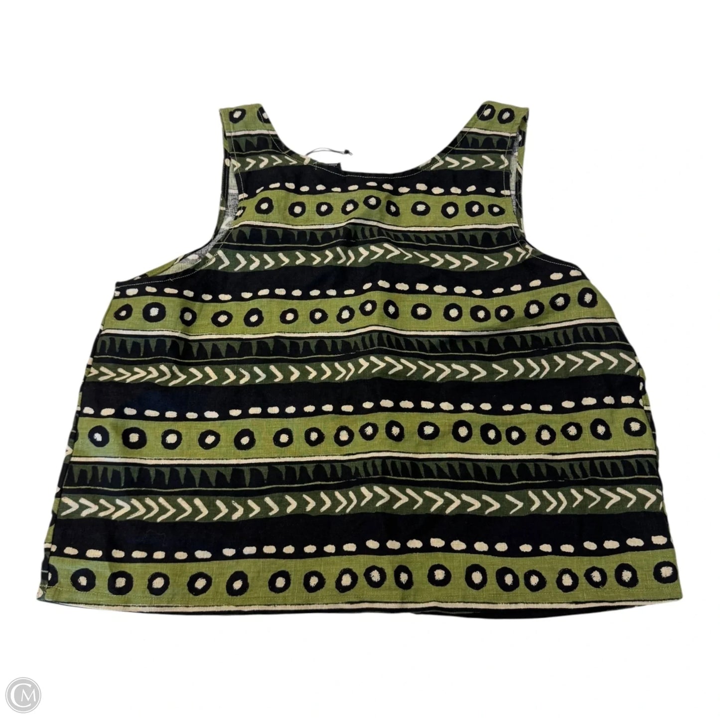 Top Sleeveless By Tahari In Green, Size: L
