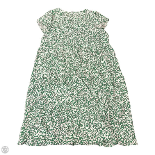 Dress Casual Maxi By Clothes Mentor In Green & White, Size: 2x
