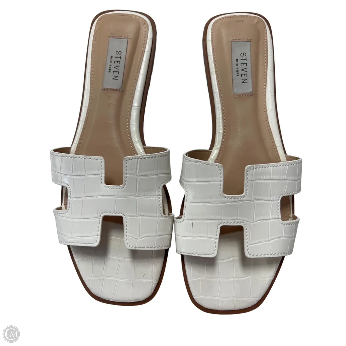Sandals Flats By Steve Madden In White, Size: 8.5