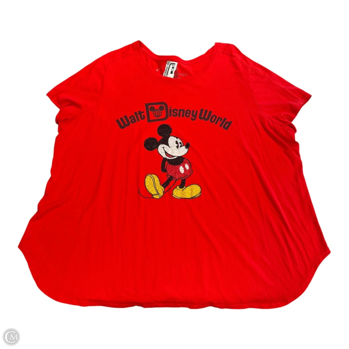 Top Short Sleeve Basic By Disney In Red, Size: 3x
