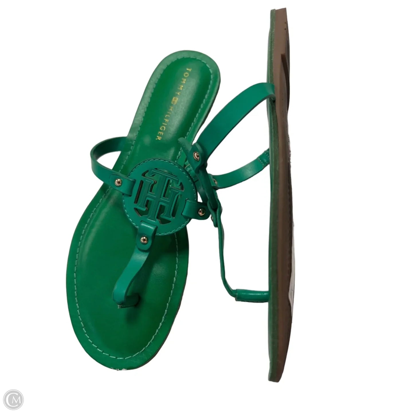 Sandals Flats By Tommy Hilfiger In Green, Size: 8.5