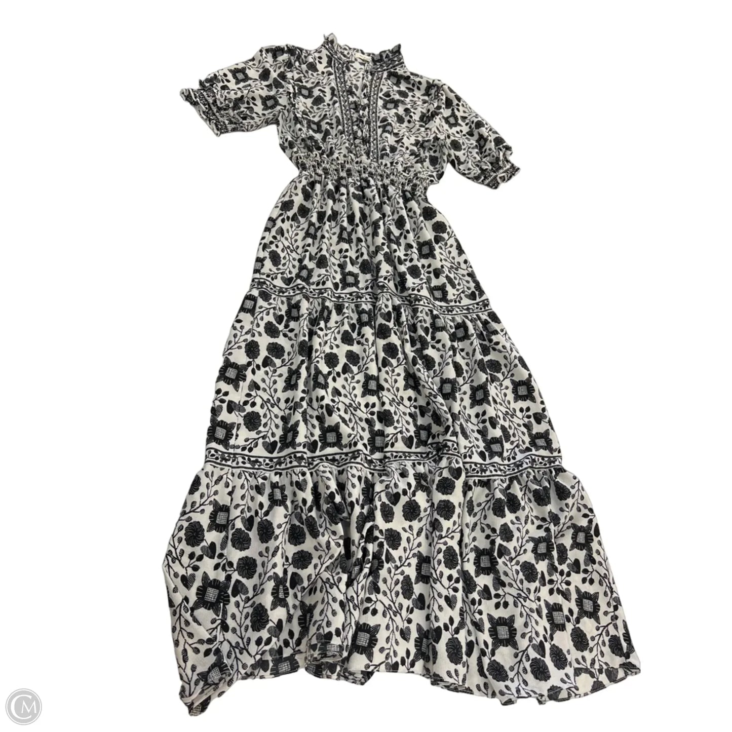 Dress Casual Maxi By Max Studio In Black & White, Size: L