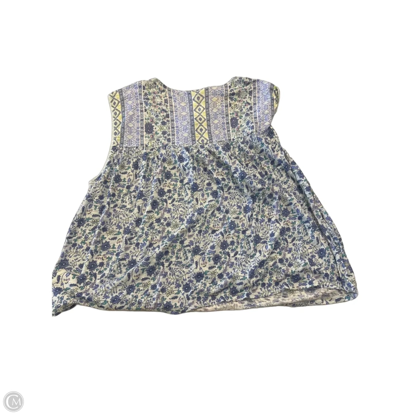 Top Sleeveless By lucky brand In Blue, Size: Xl