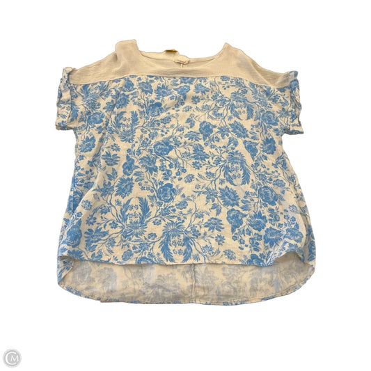 Top Short Sleeve By Lungo Larno In Multi-colored, Size: 1x