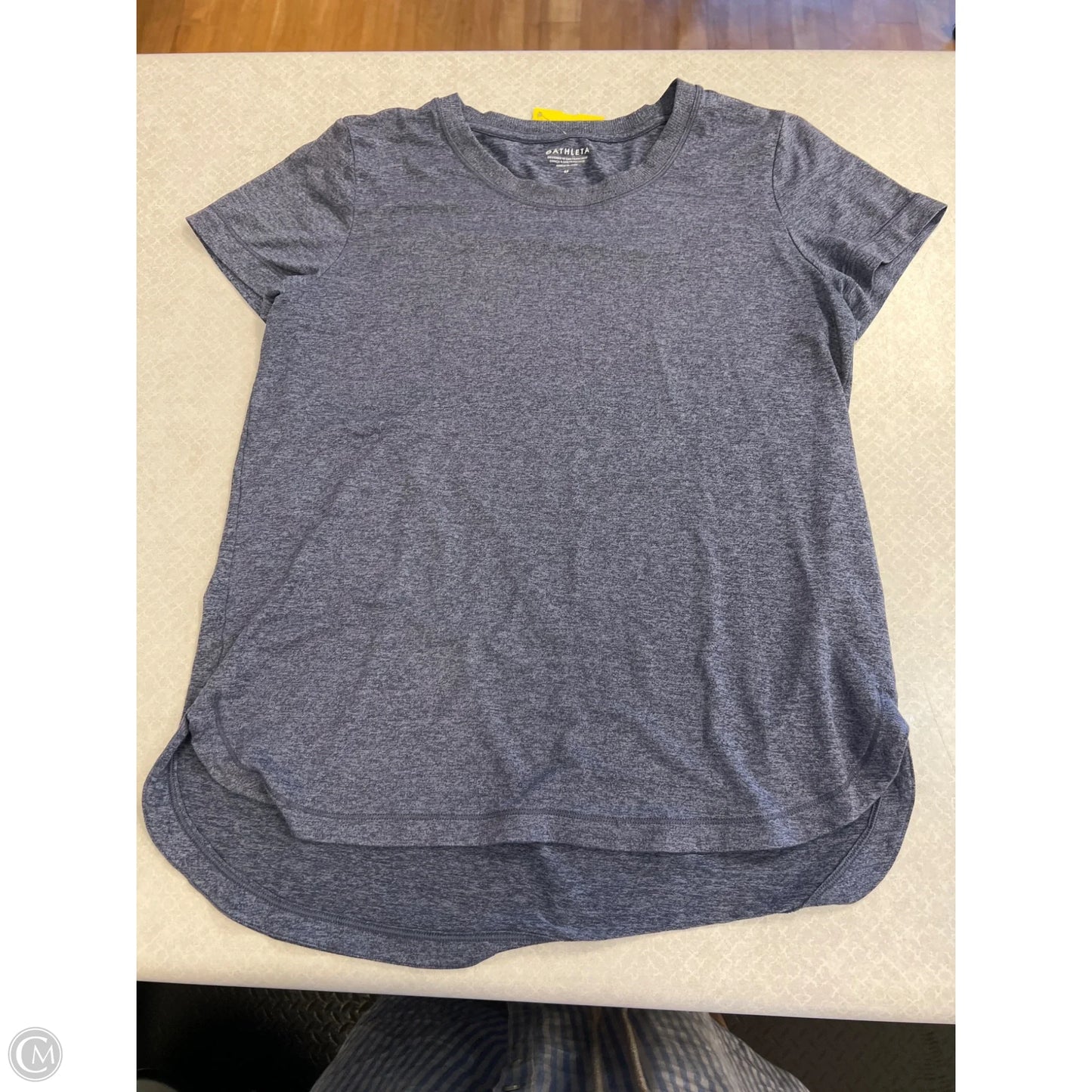 Athletic Top Short Sleeve By Athleta In Blue, Size: M