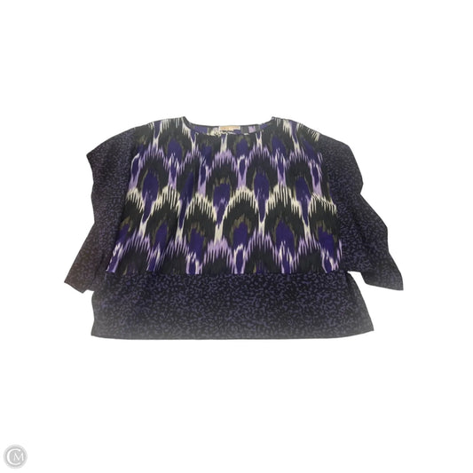Blouse Short Sleeve By Michael By Michael Kors In Multi-colored, Size: S