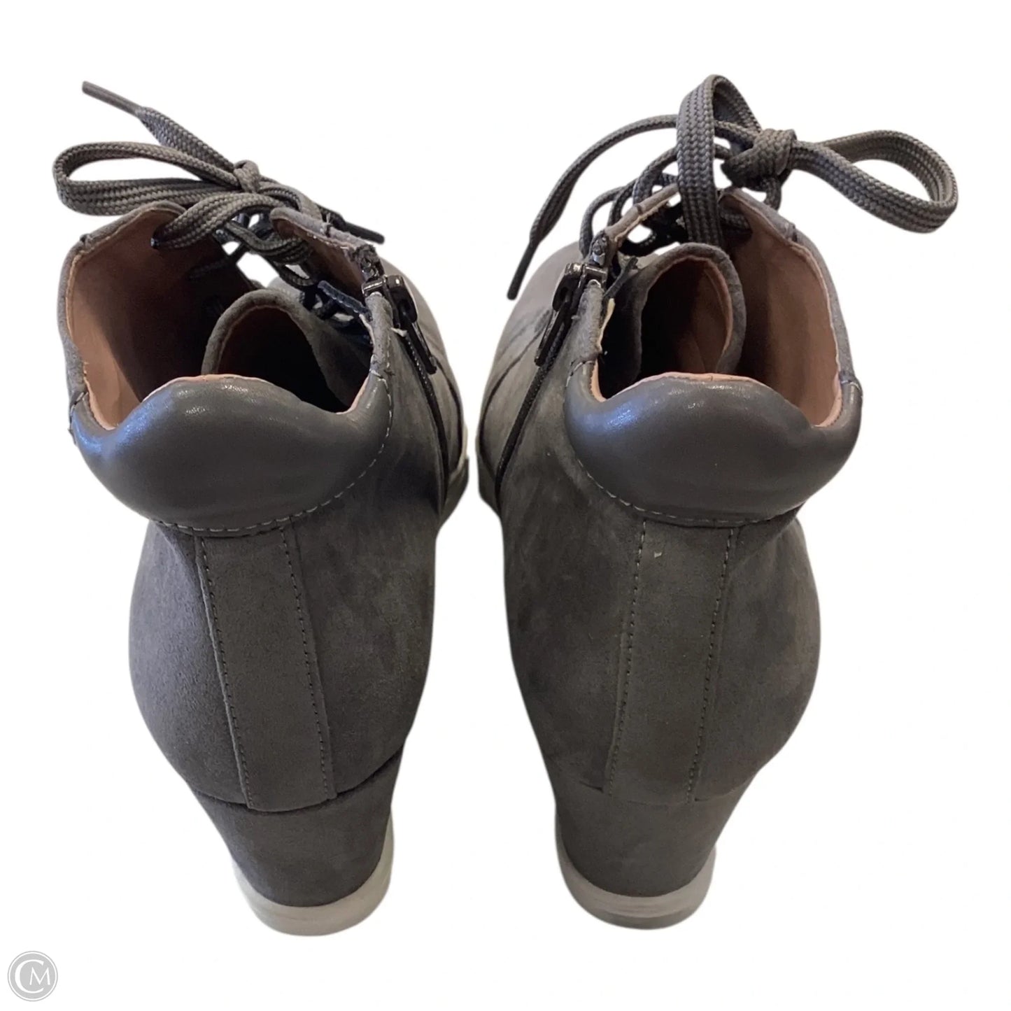 Shoes Heels Wedge By Clothes Mentor In Grey, Size: 11