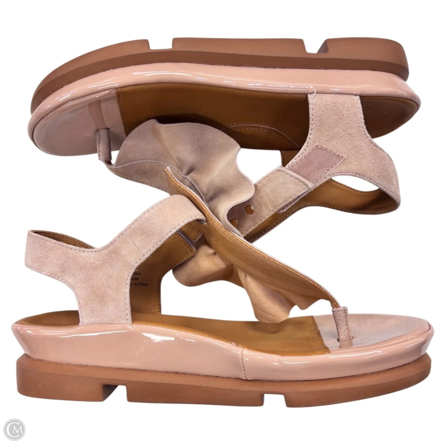 Sandals Heels Platform By Cmc In Tan, Size: 6.5
