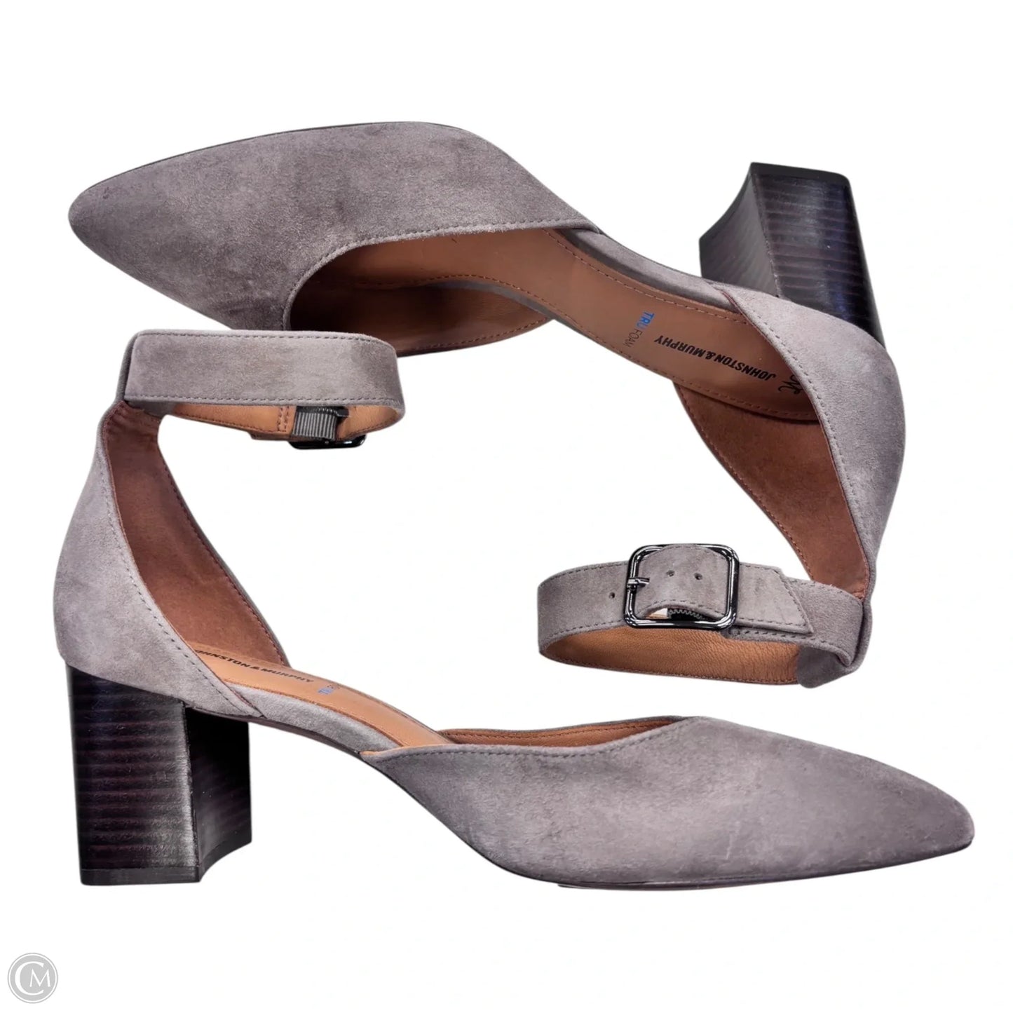 Shoes Heels Block By Johnston & Murphy In Grey, Size: 10
