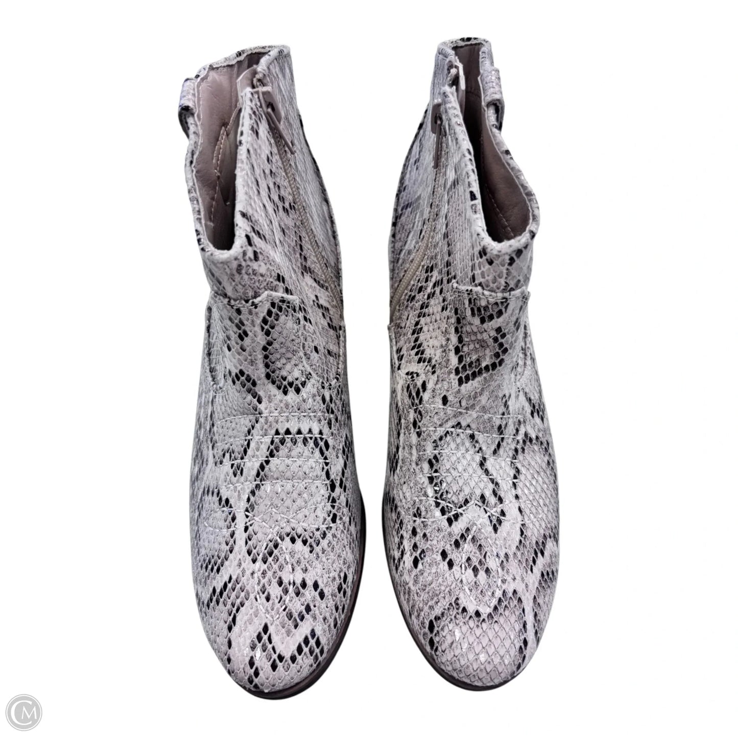 Boots Ankle Heels By So In Snakeskin Print, Size: 8.5