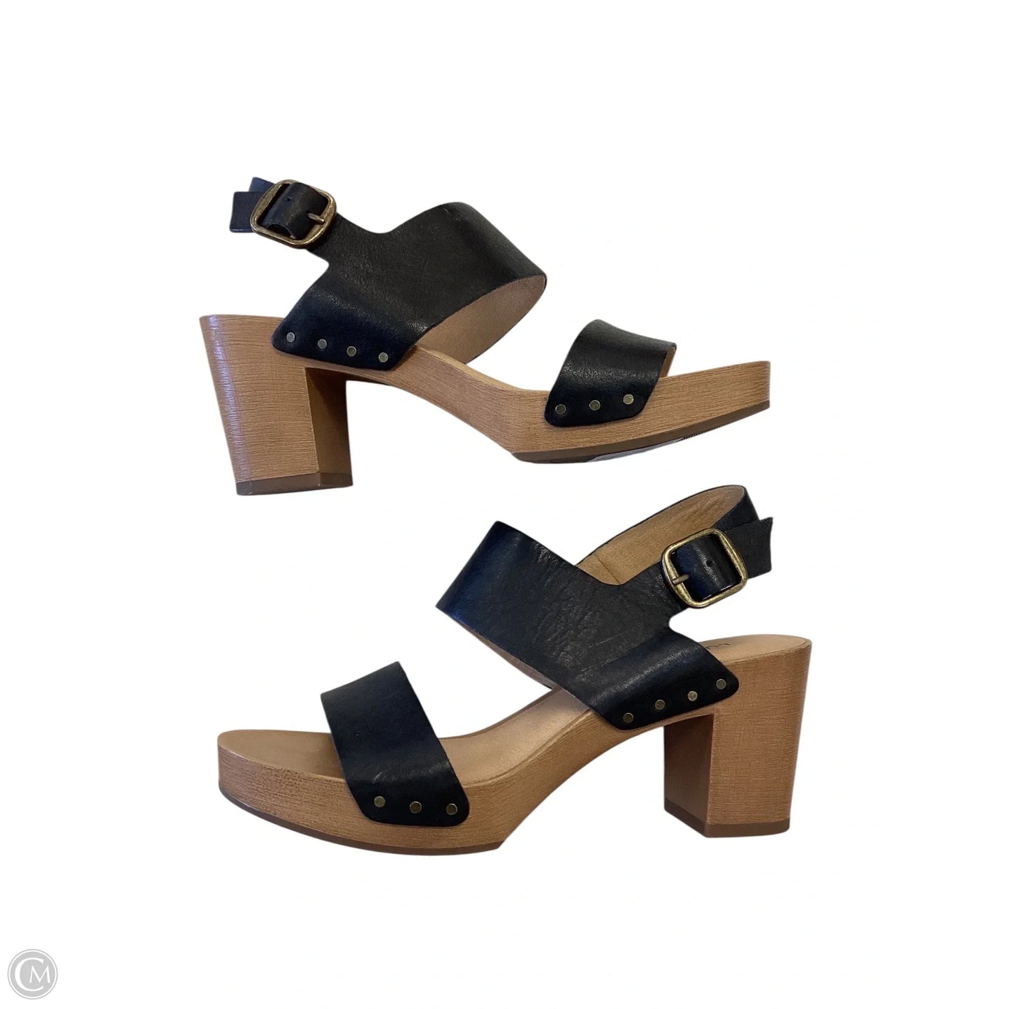 Sandals Heels Block By Lucky Brand In Black, Size: 5.5