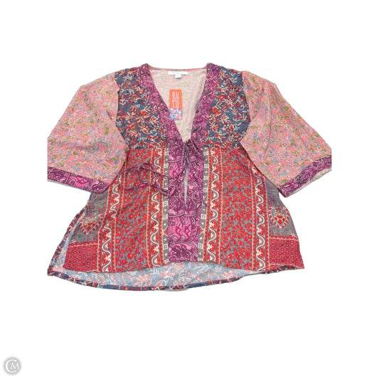 Blouse Long Sleeve By Bunulu In Multi-colored, Size: S