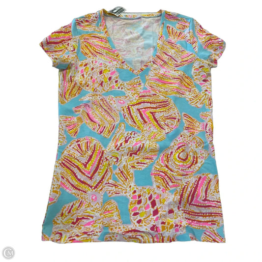 Top Short Sleeve Designer By Lilly Pulitzer In Multi-colored, Size: Xs