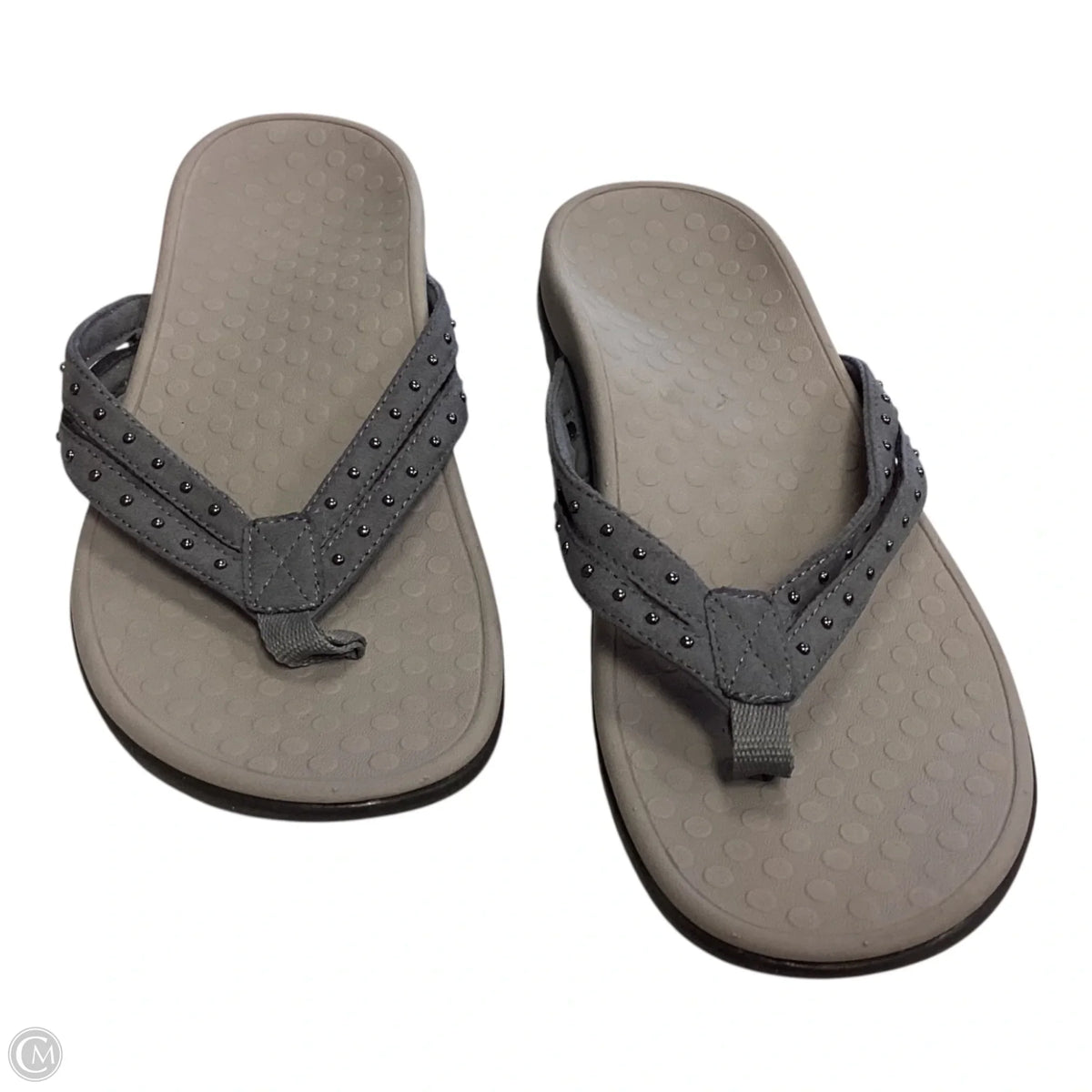Sandals Flip Flops By Vionic In Grey, Size: 8