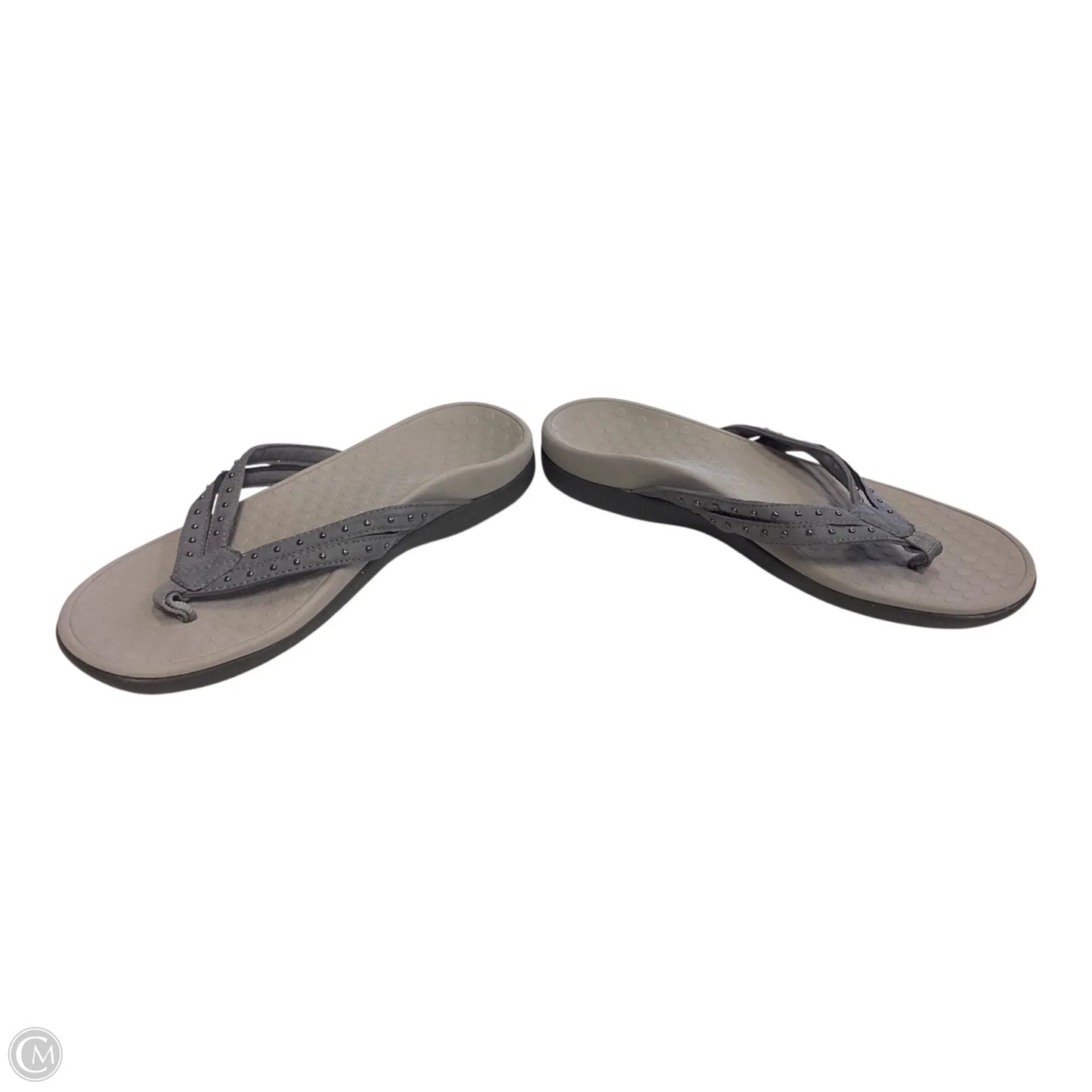 Sandals Flip Flops By Vionic In Grey, Size: 8