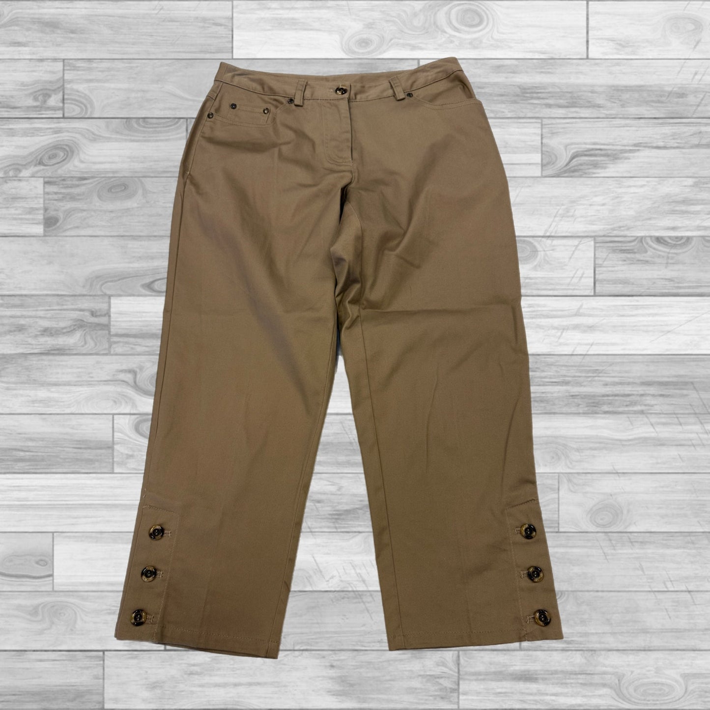 Capris By Hearts Of Palm In Brown, Size: 4