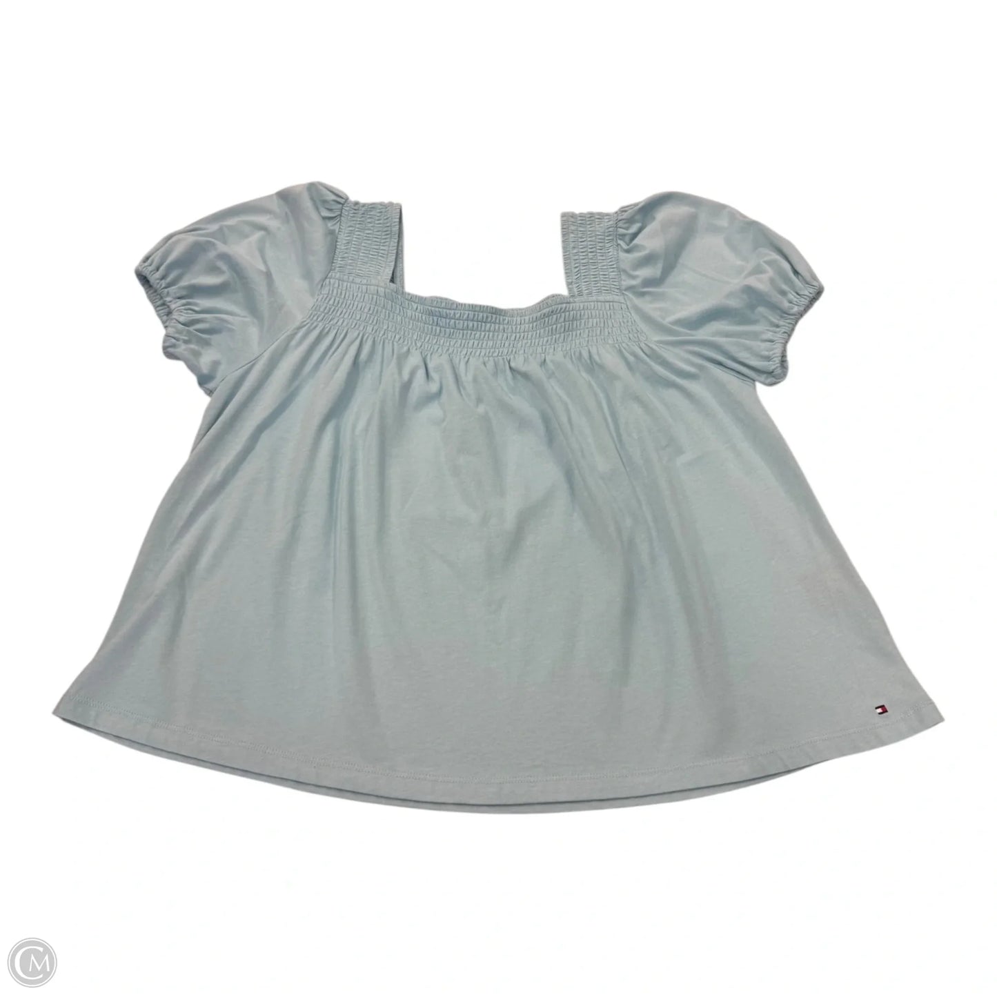 Top Short Sleeve By Tommy Hilfiger In Blue, Size: M