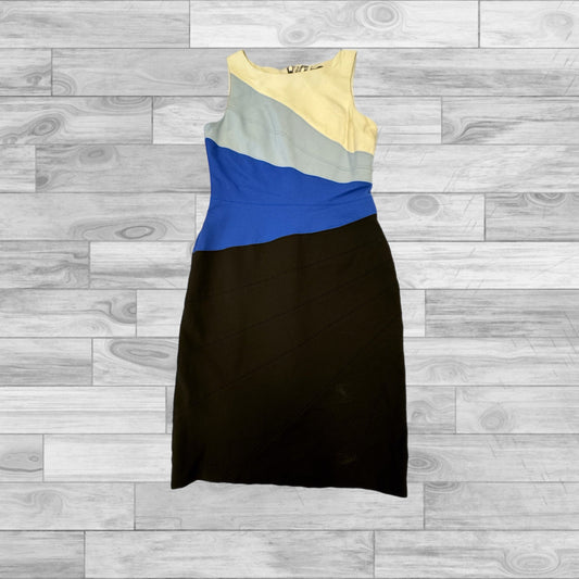 White Blue Dress Casual Short White House Black Market, Size 4