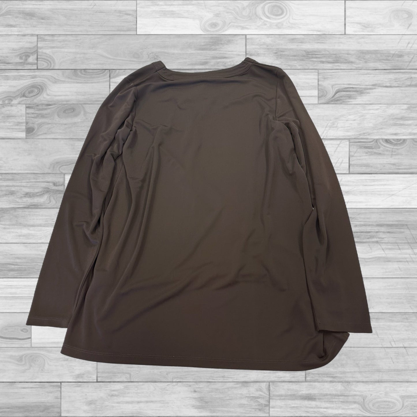 Top Long Sleeve By Ralph Lauren In Brown, Size: L