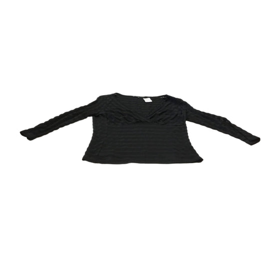 Top Short Sleeve By White House Black Market In Black, Size: L