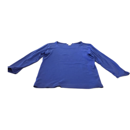 Top 3/4 Sleeve By Chicos In Blue, Size: 1