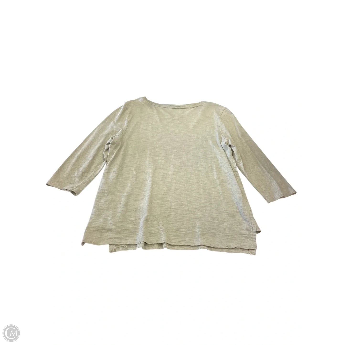 Top 3/4 Sleeve By Chicos In Green, Size: medium
