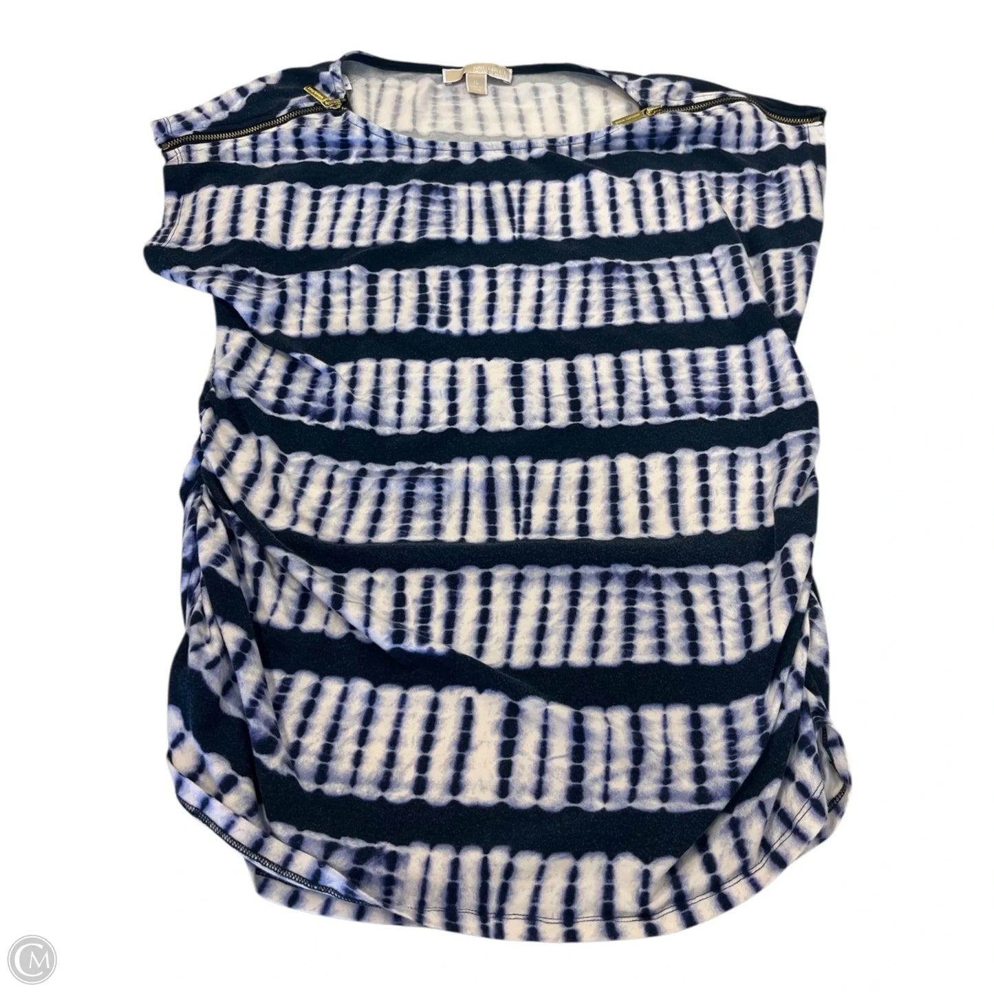 Top Short Sleeve Designer By Michael Kors In Striped Pattern, Size: Xl