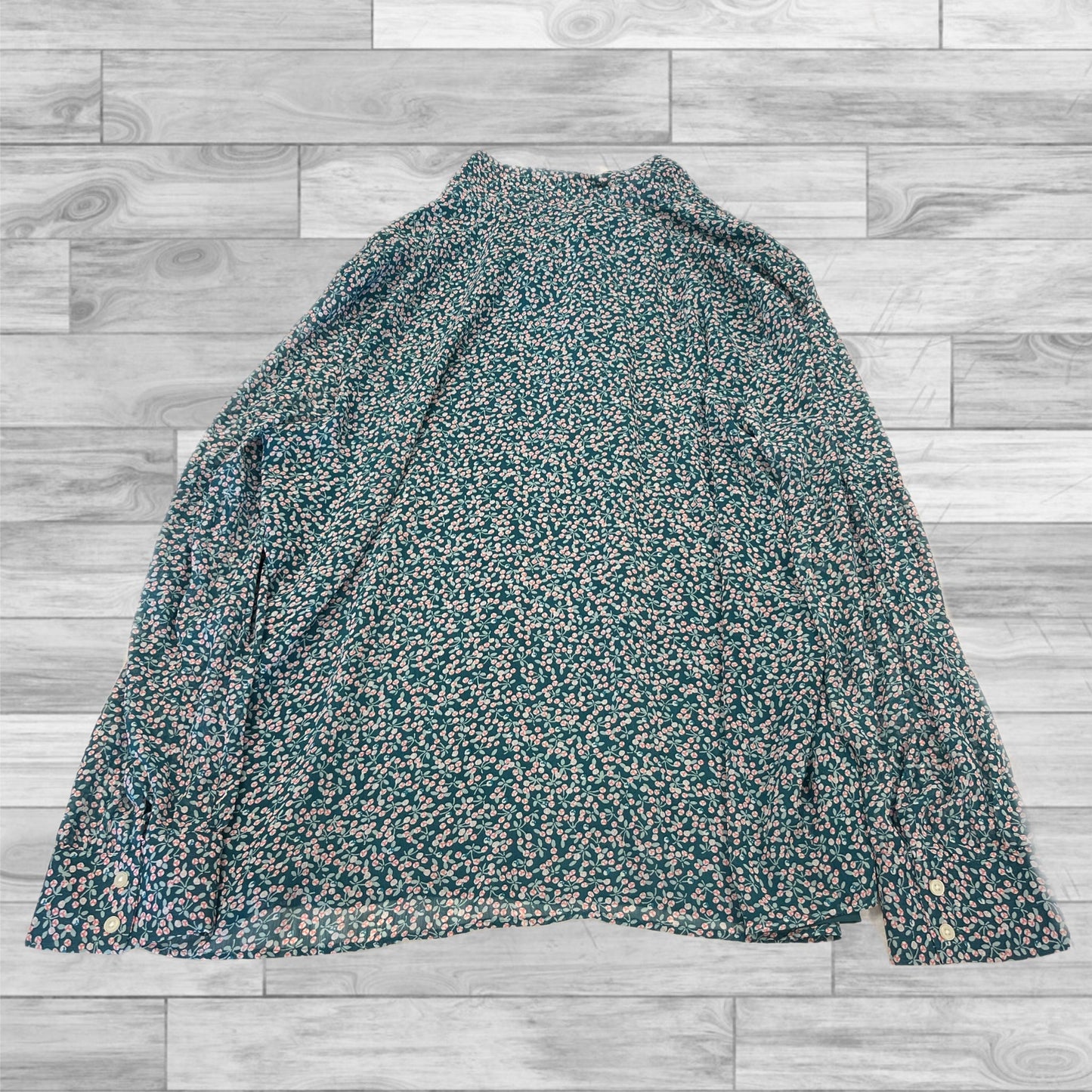 Top Long Sleeve By Loft In Green, Size: Xl