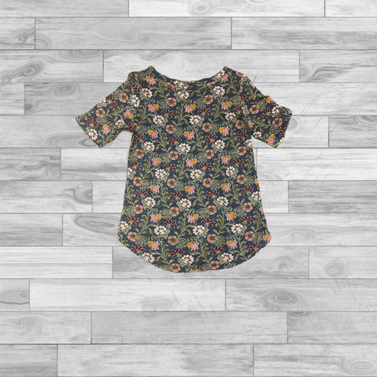 Top Short Sleeve By Loft In Floral Print, Size: Xs