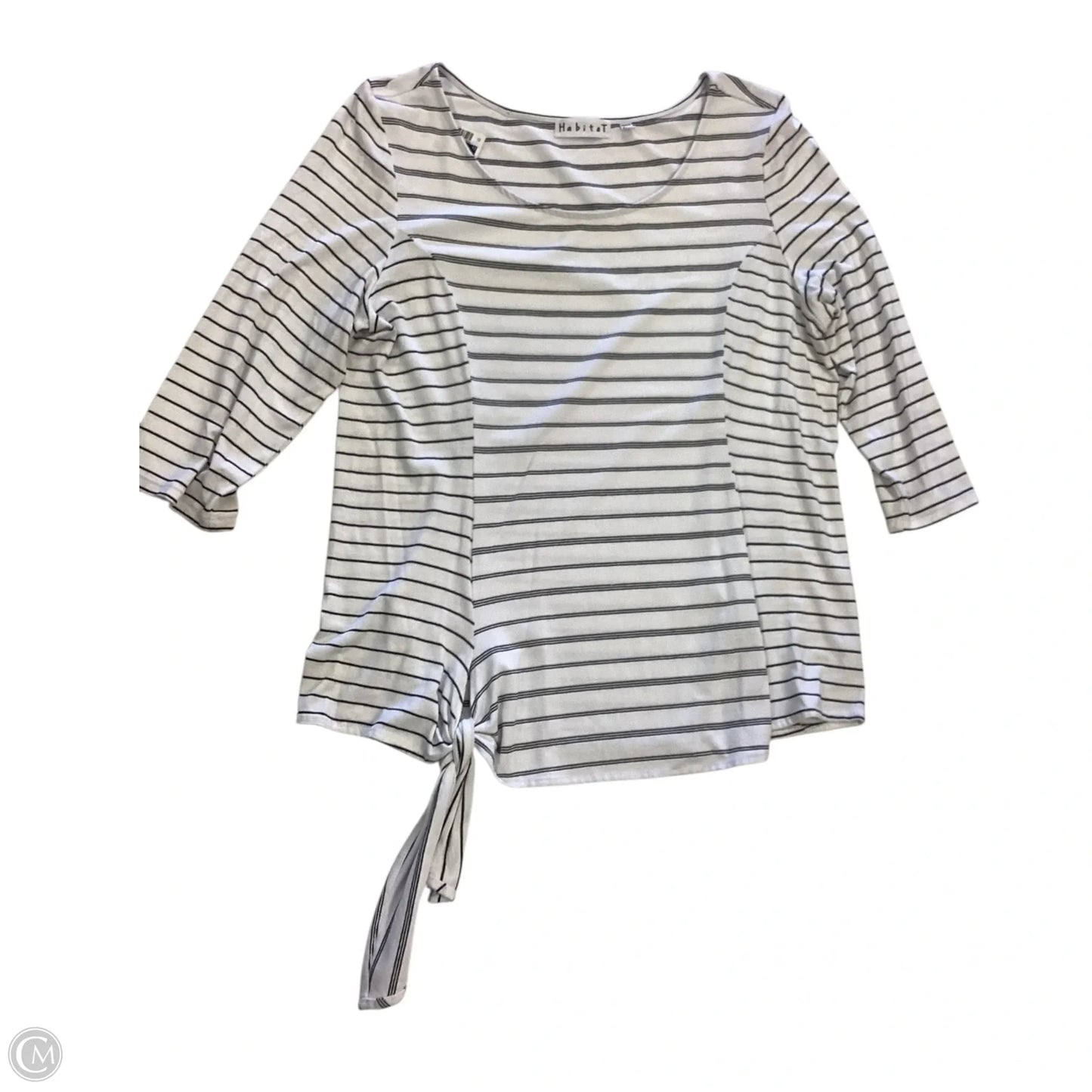 Top 3/4 Sleeve By Habitat In Striped Pattern, Size: Xs