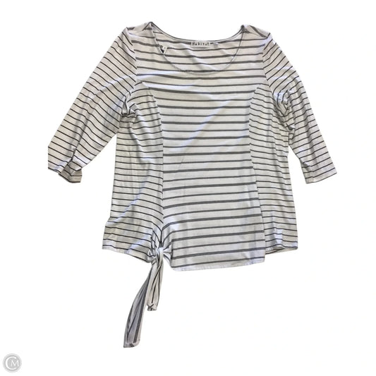 Top 3/4 Sleeve By Habitat In Striped Pattern, Size: Xs