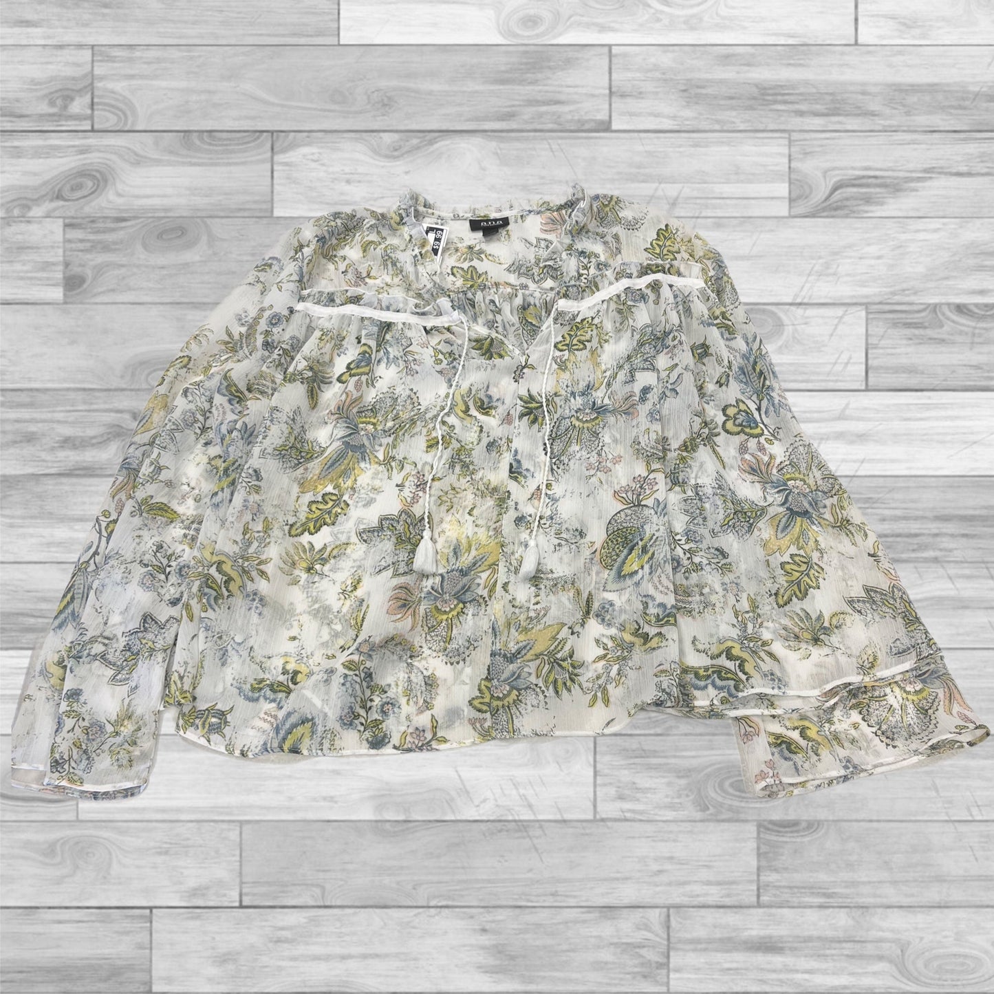 Top Long Sleeve By Ana In Floral Print, Size: L