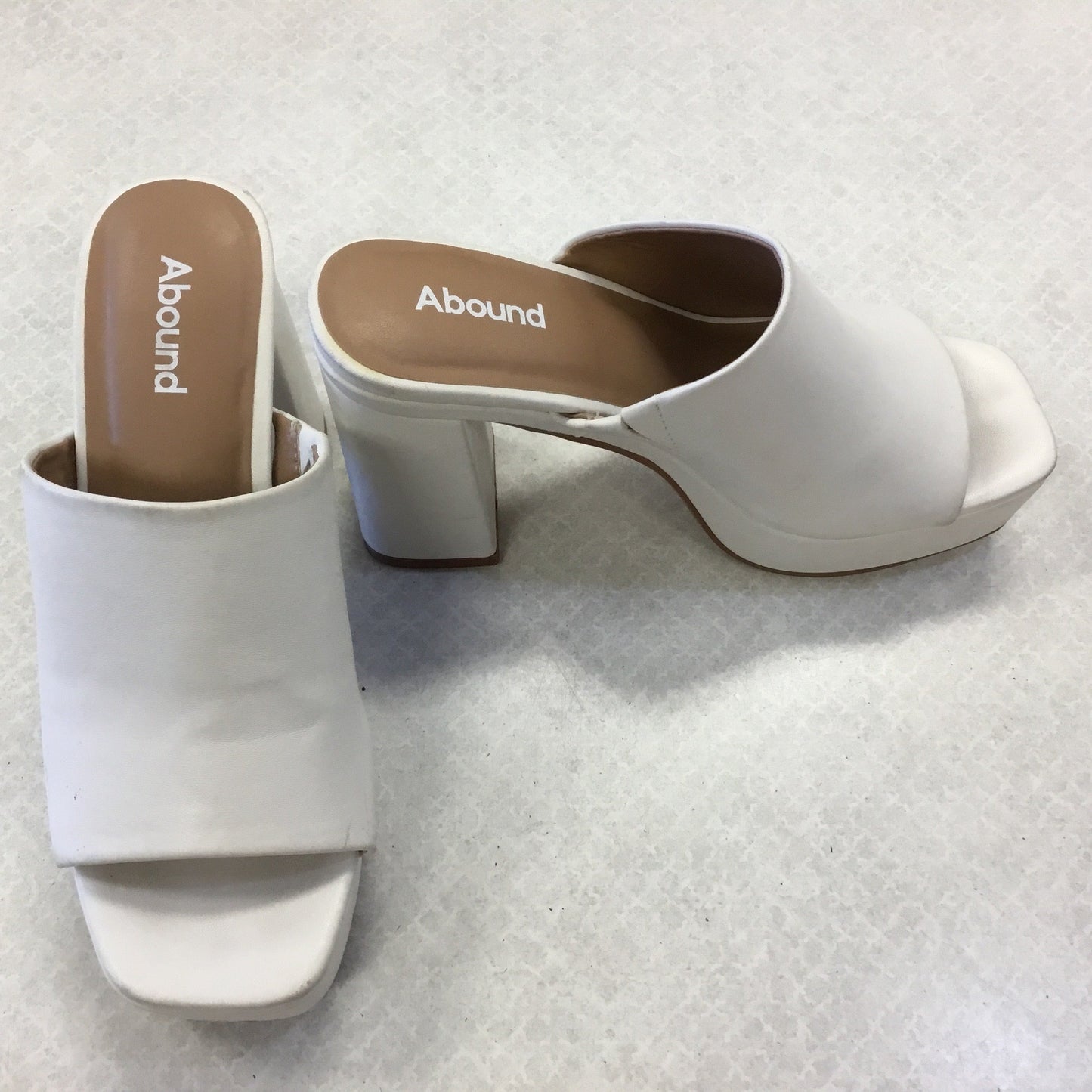 Shoes Heels Platform By Abound In White, Size: 6