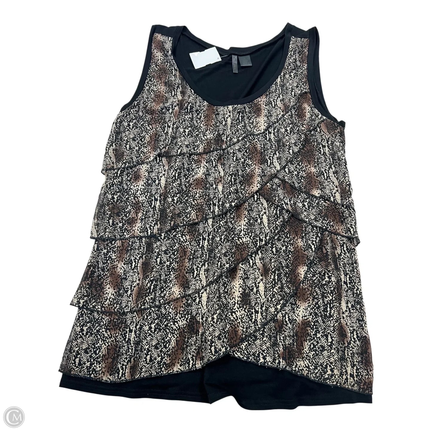 Top Sleeveless By Nue Options In Animal Print, Size: Xl
