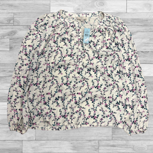 Top Long Sleeve By Loft In Floral Print, Size: M