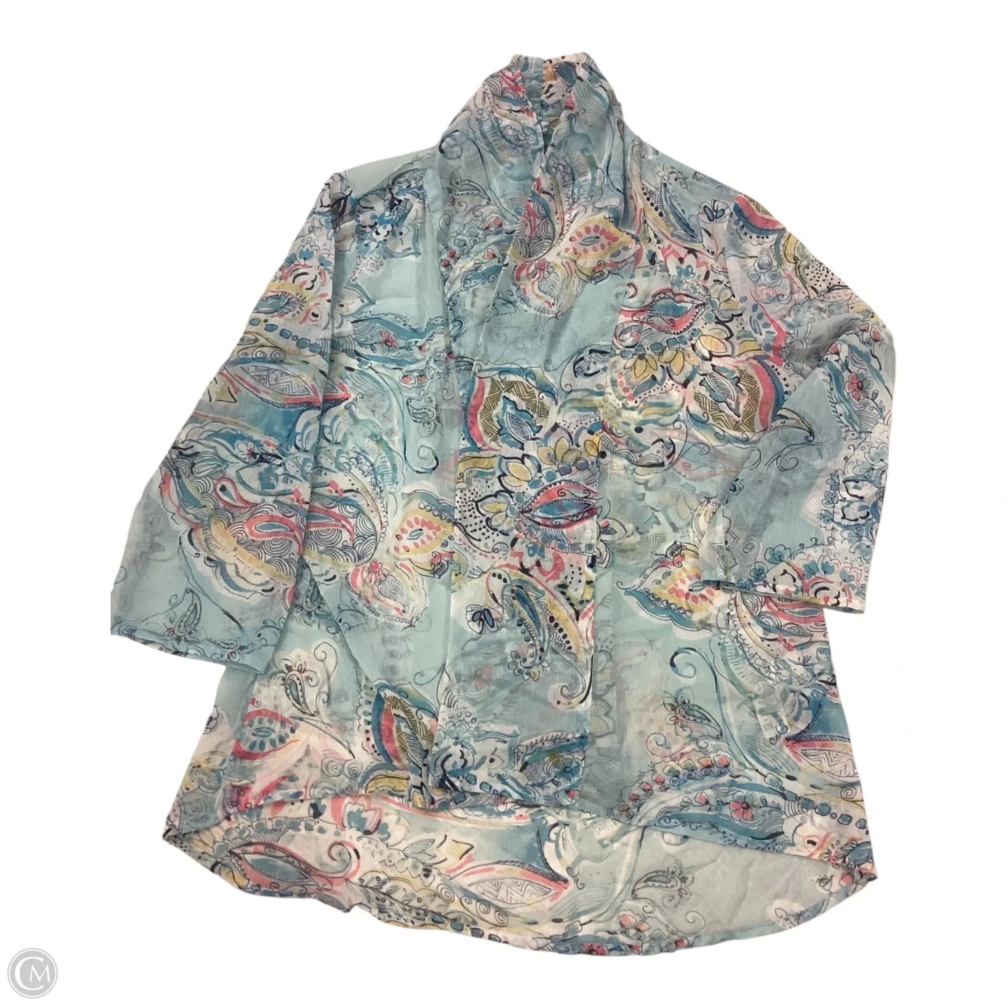Kimono By Chicos In Blue, Size: 0 small