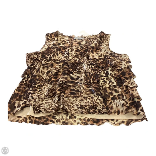Top Sleeveless By Ny Collection In Animal Print, Size: Xl