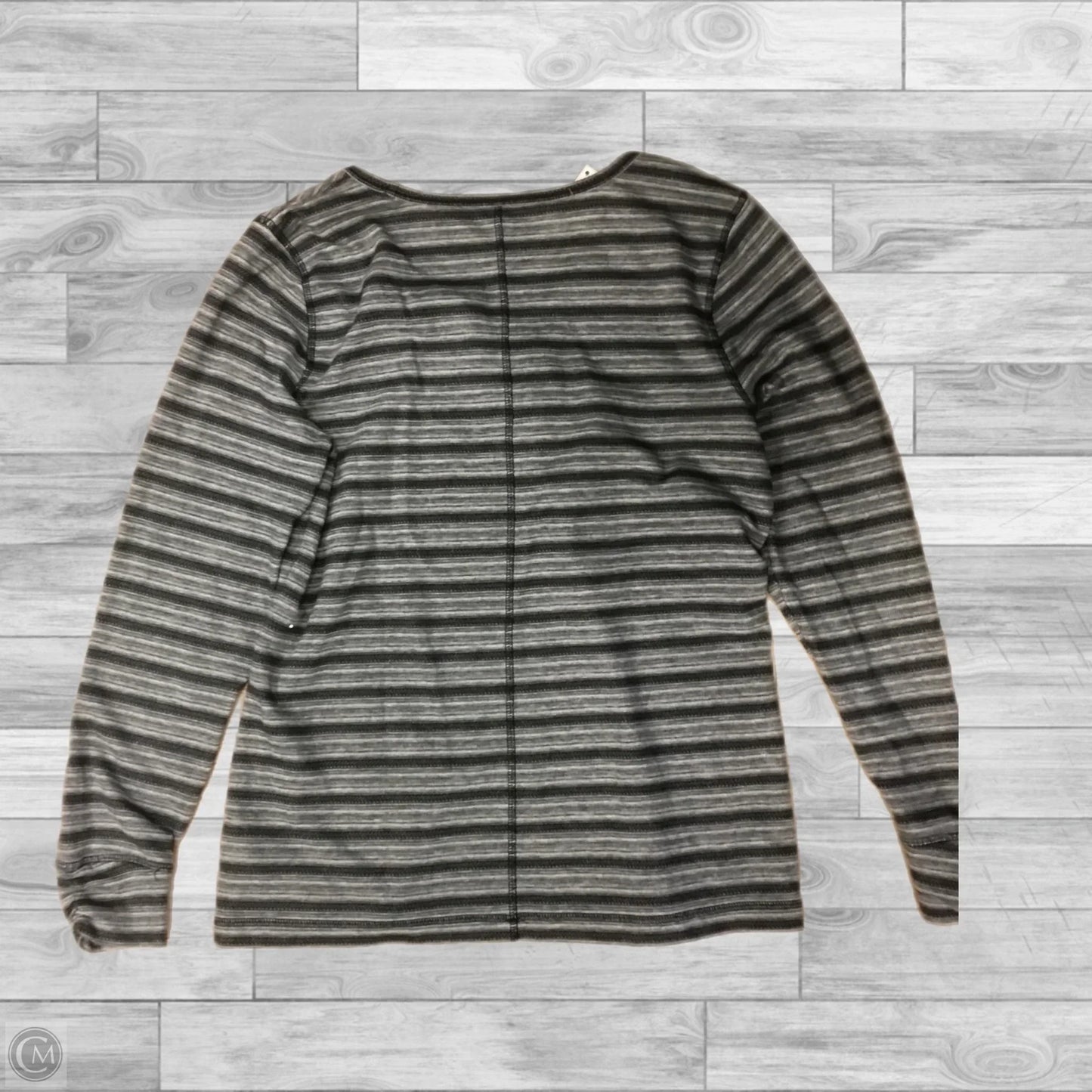 Top Long Sleeve By Talbots In Striped Pattern, Size: L