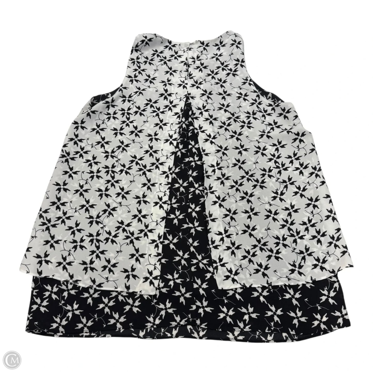 Top Sleeveless By Premise In Black & White, Size: M