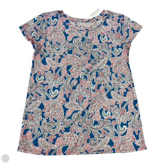 Top Short Sleeve By Loft In Red & White, Size: Xs