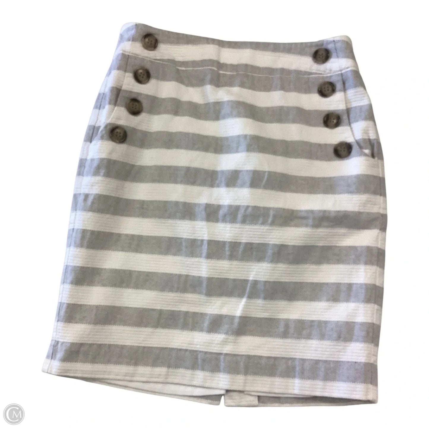 Skirt Mini & Short By Loft In Grey & Silver, Size: 2